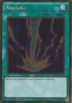 Yugioh-Raigeki-Gold Rare-1st Edition-PGL2 EN048 (LP) - Image 1