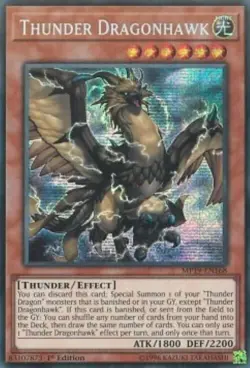 Yugioh-Thunder Dragonhawk-Secret Rare-Mixed Editions-MP19 EN168 (LP) - Image 1