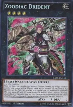Yugioh-Zoodiac Drident-Secret Rare-Mixed Editions-RATE EN053 (NM) - Image 1