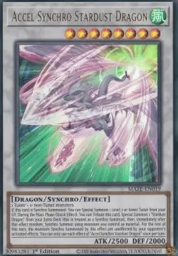 Yugioh-Accel Synchro Stardust Dragon-Ultra Rare-1st Edition-MAZE EN019 (LP) - Image 1