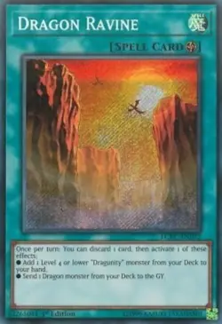 Yugioh-Dragon Ravine-Secret Rare-1st Edition-LCKC EN072 (LP) - Image 1