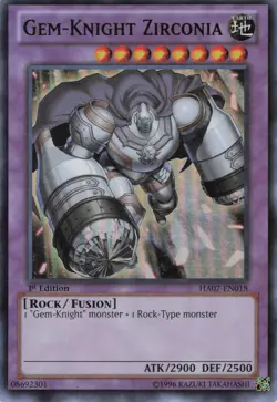 Yugioh Gem-Knight Zirconia HA07-EN018 Super Rare 1st Edition NM - Image 1