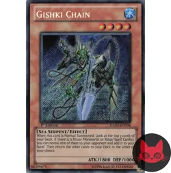 Yugioh Gishki Chain HA05-EN034 Secret Rare 1st Edition NM - Image 1