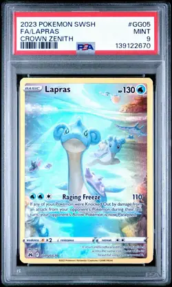 Lapras GG05 PSA 9 Mint Full Art Holo Crown Zenith Pokemon Card 🔥🔥 - Image 1