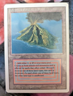 MTG: Volcanic Island - Revised - English - LP - Reserved List - Authentic - Image 1