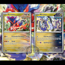 Pokemon Card Holo Rare Lot Koraidon 119 & Moraidon 121 Temporal Forces - Image 1