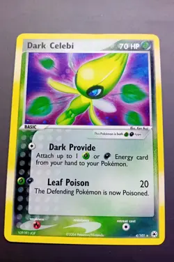 Pokemon TCG Dark Celebi Holo Rare Card 4/101 Hidden Legends NM - Image 1