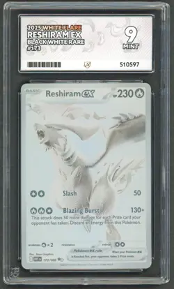 Pokemon Cards - ACE 9 Reshiram Ex 173/086 - White Flare - MINT - PSA BGS - Image 1