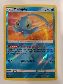 Manaphy 25/73 - Shining Legends Pokemon Reverse Holo Foil Nice! - Image 1