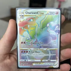 Pokemon TCG Charizard VSTAR Rainbow Secret Rare Card Brilliant Stars 174/172 - Image 4