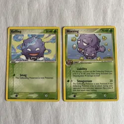 Pokemon TCG Koffing AND Wheezing Evo Cards EX Deoxys NM 51/107, 62/107 2005 - Image 1
