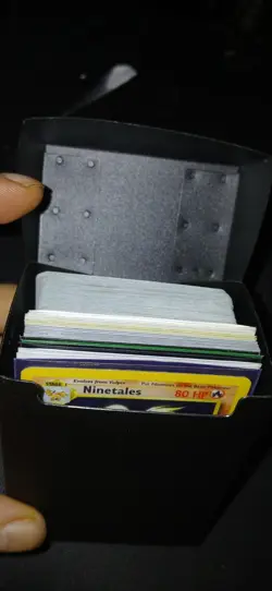 Pokemon Deck Box Full Of Mixed Cards Used Storage Unit Find Lot Shown - Image 2