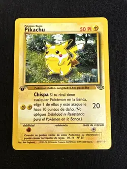 Pokemon TCG Pikachu 60/64 Jungle 1st Edition Red Cheeks Spanish Card - Image 1