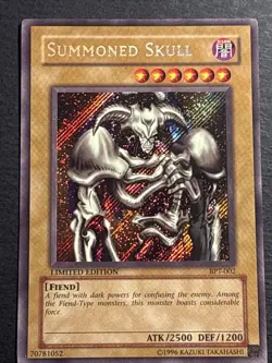 Summoned Skull BPT-002 Secret Rare Limited Edition Yu-Gi-Oh Card Light Played LP - Image 1