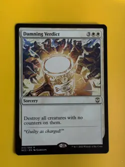 Damning Verdict. NCC rare sorcery Magic the Gathering Card. - Image 1