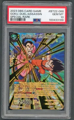 DBS Dragon Ball Super Card Game PSA 10 Son Goku, Duel With an Assassin BT22-088 - Image 1