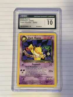 Dark Hypno 26/82 Team Rocket 2000 Pokemon Card CGC 10 Gem Mint - Image 1