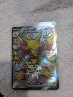 Pokemon Card Alakazam ex 215/091 Paldean Fates Illustration Full Art Holo Rare - Image 1