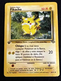 Pokemon TCG Pikachu 60/64 Jungle 1st Edition Red Cheeks Spanish Card - Image 1