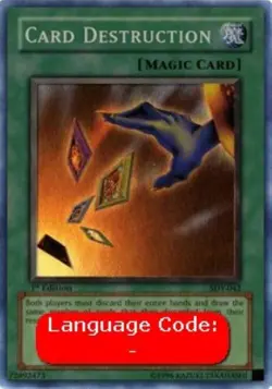 Yugioh-Card Destruction-Super Rare-UNL-SDY 042 (DAMAGED) - Image 1