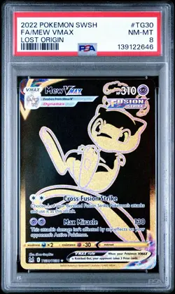Mew VMAX TG30 PSA 8 NM Full Art Holo Lost Origin Pokemon Card 🔥🔥 - Image 1