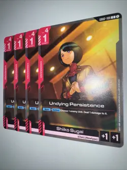 Gundam TCG GD02-109 Undying Persistence X4 Playset Card Game CCG English - Image 3