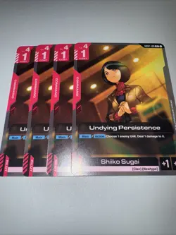 Gundam TCG GD02-109 Undying Persistence X4 Playset Card Game CCG English - Image 4