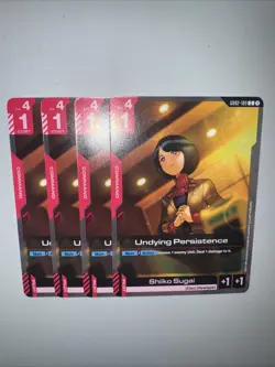 Gundam TCG GD02-109 Undying Persistence X4 Playset Card Game CCG English - Image 5