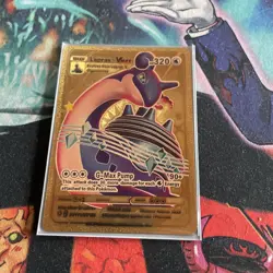 lapras vmax sv111/sv122 Gold Foil Rare Fan Card!! Matching Sleeve- - Image 1