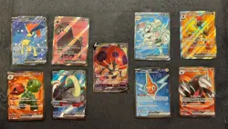 Pokemon TCG Full Art Ex/V 9 Card Lot All NM - Image 1