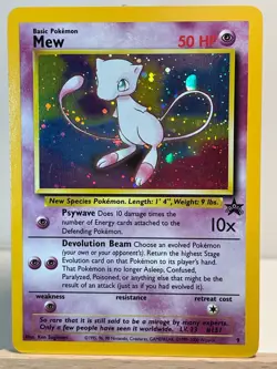 Mew #9 Black Star Holographic Foil Promo Pokemon Card - WotC TCG - Image 1