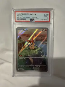 Pokemon Card PSA 9 Victini SVP208 Promo Illustration Rare IR Alt Art 2025 - Image 1
