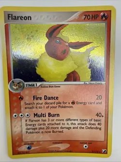 Flareon 5/115 EX Unseen Forces Holo Rare Pokemon Card - Image 3