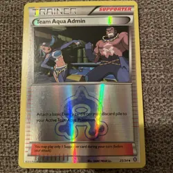 Pokemon Team Aqua Admin Uncommon Reverse Holo Card 25/34 Double Crisis LP - Image 1