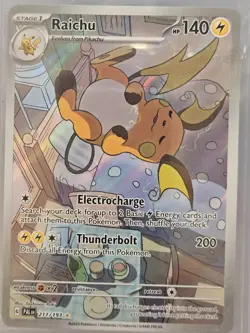 Pokemon TCG Raichu Holo Card 211/193 Paldea Evolved Near Mint - Image 1