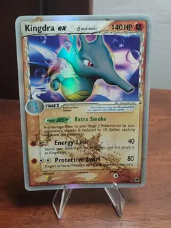 Pokemon TCG Kingdra EX Dragon Frontiers Holo Card 94/101 Delta Species Dirty/dmg - Image 1