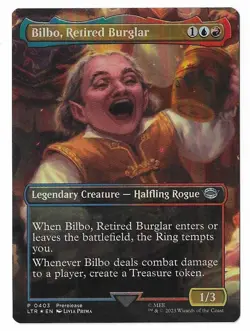 MTG Bilbo, Retired Burglar Borderless FOIL Lord of the Rings (LTR) Promo #0403 - Image 1