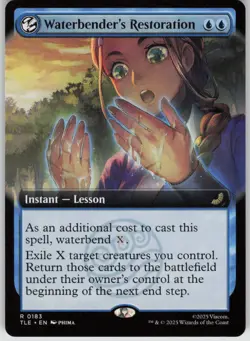MTG Waterbender's Restoration (Extended Art) Normal NM Avatar Last Airbender - Image 1