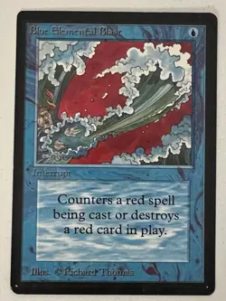 Magic the Gathering MTG Beta Blue Elemental Blast LP (Beta Bob) - Image 1
