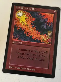 Magic the Gathering MTG Beta Red Elemental Blast NM- (Beta Bob) - Image 1