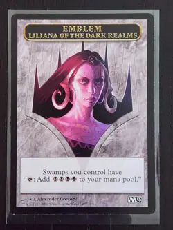 Emblem - Liliana of the Dark Realms #11 MTG Core Set 2013 (M13) Regular NM - Image 1