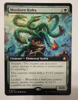 Mtg Foundations Mossborn Hydra Extended Art NM - Image 1