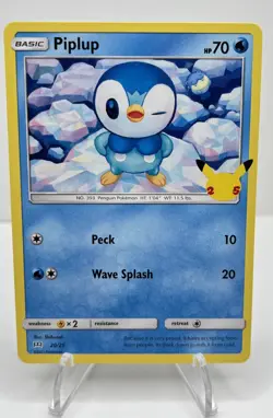 Piplup 20/25 Pokemon English 25th Anniversary McDonalds Promo 2021 - Image 1