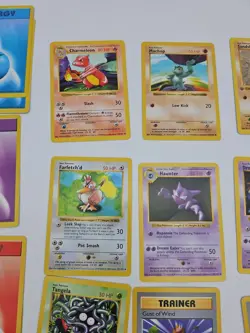 23 Card Lot Pokemon Shadowless Basic Vintage WOTC Charmander Haunter Machop - Image 3