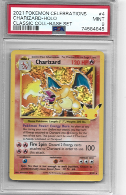 Pokemon 2021 Charizard 4/102 Celebrations Classic Collection PSA 9 - Image 1