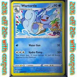 Wartortle 016/078 Pokemon GO English Regular 2022 - Image 1