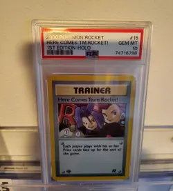 2000 Pokemon 1ST EDITION Here Comes Team Rocket! #15 PSA 10 GEM MINT - Image 5