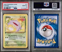 POKEMON PSA 10 KOFFING 51/102 SET BASE 1st PRIMA EDIZIONE ITALIANO 2000 POP 17! - Image 3