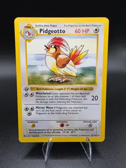 1999 Pokemon Pidgeotto 022/102 Base Set 1st Edition Shadowless Regular LP - Image 1