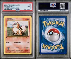 POKEMON PSA 9 GROWLITHE 28/102 SET BASE 1st PRIMA EDIZIONE ITALIANO 2000 POP 10 - Image 3
